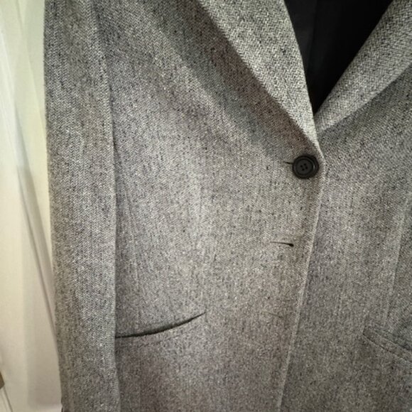 Vintage Talbots Black Wool Blend Tweed Blazer - Cottagecore Jacket 8P - Picture 2 of 8